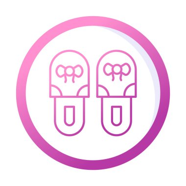 Basit Terlik simgesi, vektör illüstrasyonu