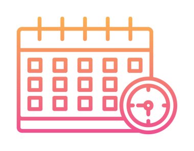 Takvim simgesi. Son teslim tarihi simgesi, vektör illüstrasyon tasarımı