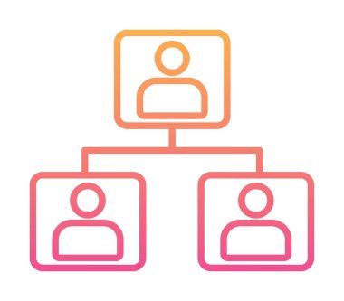 Basit ağ simgesi, vektör illüstrasyonu