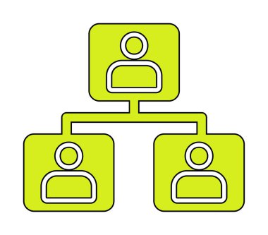 Basit ağ simgesi, vektör illüstrasyonu