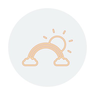 Basit Gökkuşağı simgesi, vektör illüstrasyonu