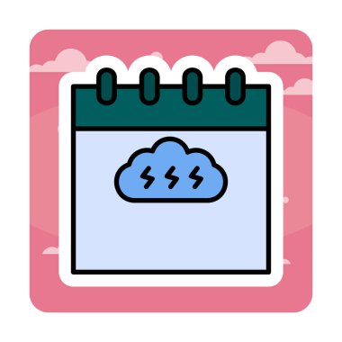 Takvim simgesi, vektör illüstrasyonu basit tasarım