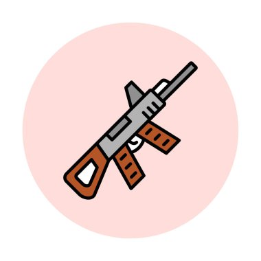 Makine Tüfeği vektör illüstrasyonu