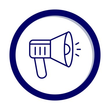 megafon ikonu. Hoparlör vektör illüstrasyonu. düz dizayn