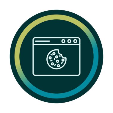 Basit Web Kurabiyeleri simgesi, vektör illüstrasyonu