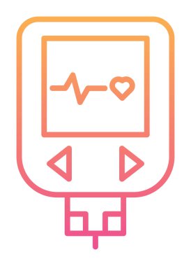 düz basit Glucometer simge vektör illüstrasyon tasarımı