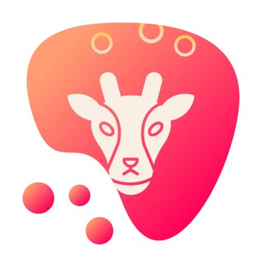 Zürafa baş web simgesi, vektör illüstrasyonu 