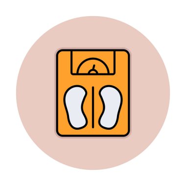 Basit Ağırlık Ölçekleme simgesi, vektör illüstrasyonu