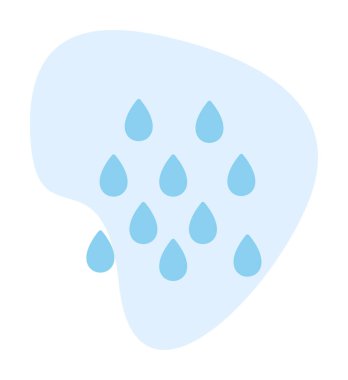 yağmur simgesi, vektör illüstrasyonu  