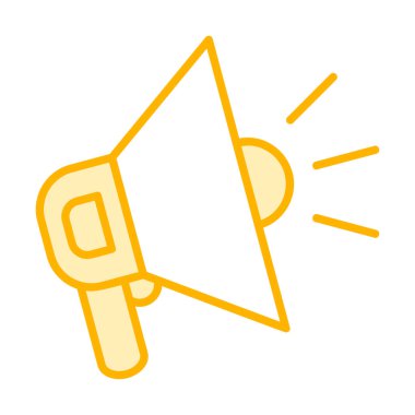 megafon ikonu. Hoparlör vektör illüstrasyonu. düz dizayn