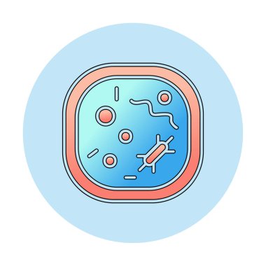 Hücre simgesi, vektör illüstrasyonu