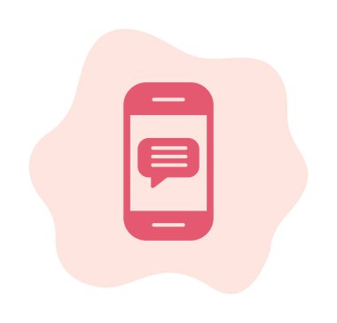 Sohbet ikonu vektör çizimi. Telefon İletisi                          