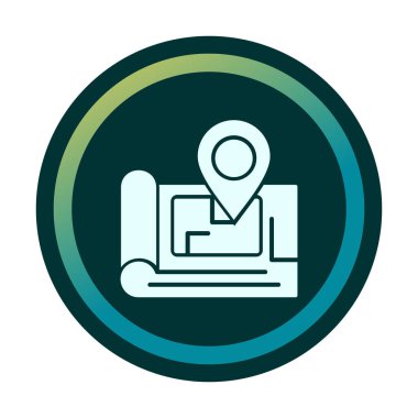 gps konum simgesi, vektör illüstrasyonu basit tasarım