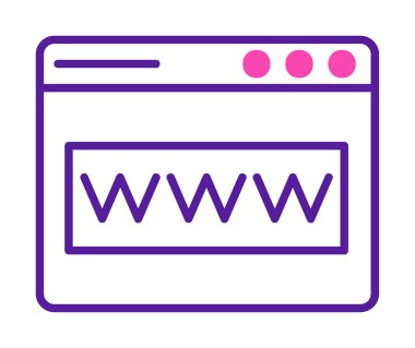 tarayıcı web sayfası simgesi, vektör illüstrasyonu 