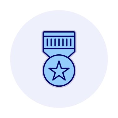 Moda düz renk olarak madalya simgesi. 