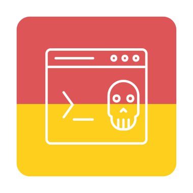 bilgisayar terminali simgesi, vektör illüstrasyonu basit tasarım