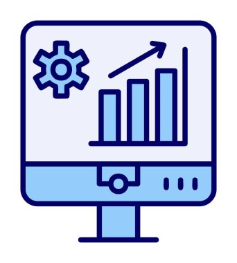 Pazar analiz simgesi vektör illüstrasyonu