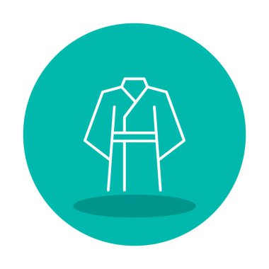 Japon kimono taslak ikonu. doğrusal biçim tasarımı. 