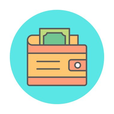 Cüzdan. simge vektör illüstrasyon tasarımı