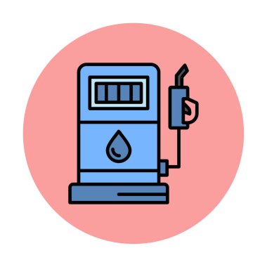 Düz Yakıt ikonu vektör çizimi