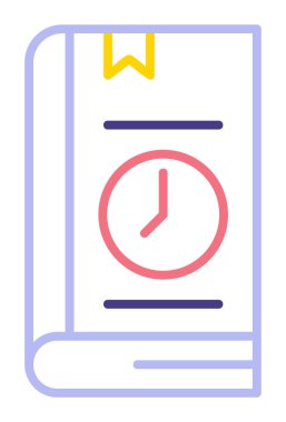 Kitap Zaman Sınırı simgesi, vektör illüstrasyonu 