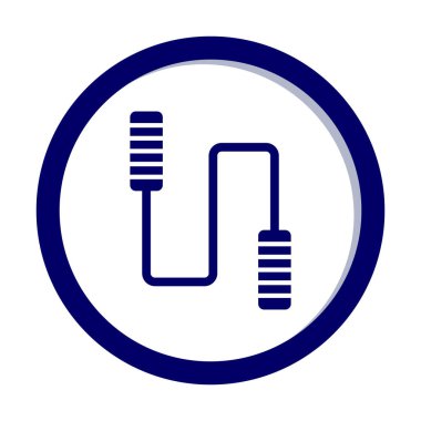 İp sporu ikonunu atlıyorum. Vektör illüstrasyonu 