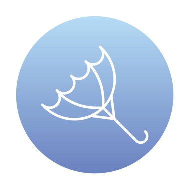 şemsiye simgesi vektör illüstrasyonu 