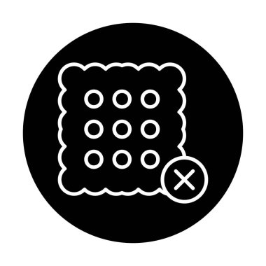 Basit Şekersiz simge, vektör illüstrasyonu