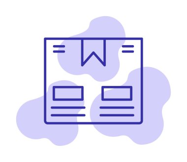 Taşıma Kutusunun vektör illüstrasyonu modern simge                             