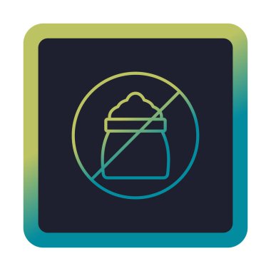 Şeker işareti yok, vektör illüstrasyonu  