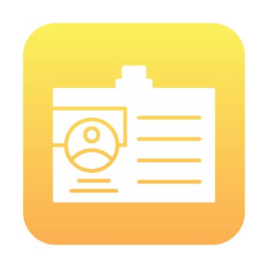 ID kart simgesi vektör illüstrasyonu                                  