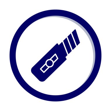 Düz Kesici. Web simgesi basit illüstrasyon