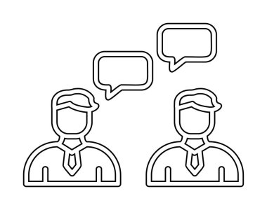 Basit Çalışma İletişim simgesi, vektör illüstrasyonu