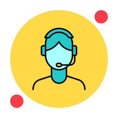 Vektör olarak Müşteri Hizmetleri Ajanı simgesi. logotype