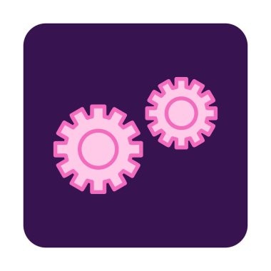 Gears'ı web simgesi, vektör çizim 