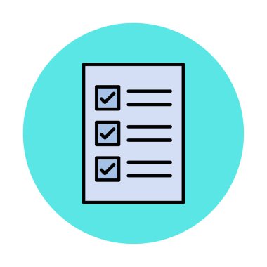 Kontrol Listesi web simgesi, vektör illüstrasyonu 