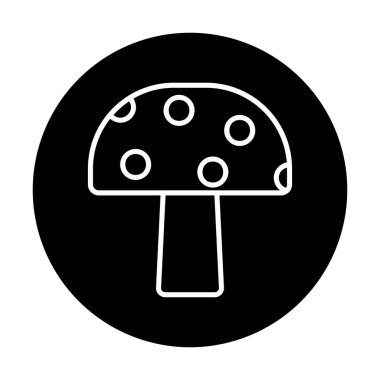 Mushroom icon, vector illustration simple design