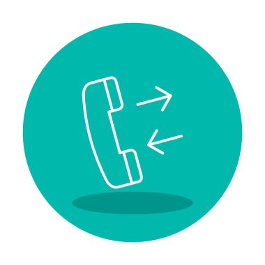 Basit bir telefon görüşmesi. simge vektör illüstrasyonu  