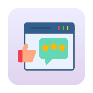 düz geribildirim simgesi vektör çizimi tasarımı