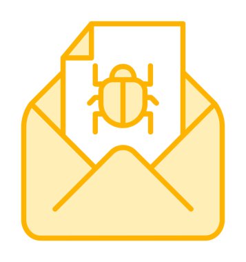 Basit çöp posta harfi simgesi, vektör illüstrasyonu