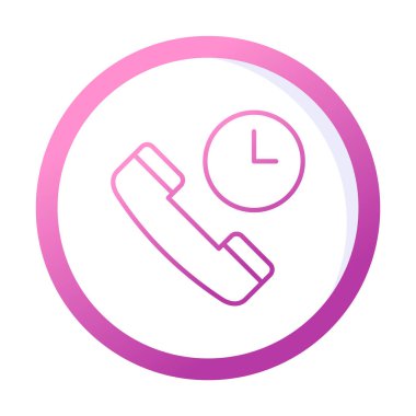 Basit Arama Bekleme simgesi, vektör illüstrasyonu