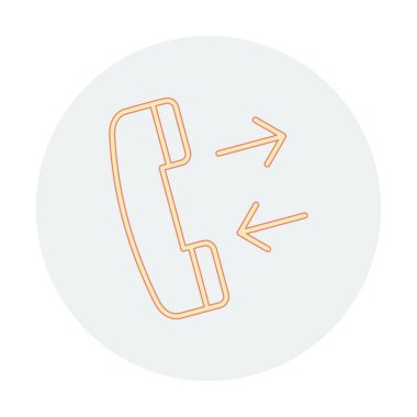 Basit bir telefon görüşmesi. simge vektör illüstrasyonu  