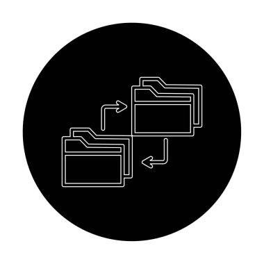 Basit Veri Kopyalama simgesi, vektör illüstrasyonu