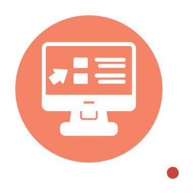 Basit Online Course Üniversitesi simgesi, vektör illüstrasyonu