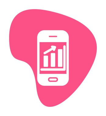 akıllı telefon ekran vektör simgeleri üzerinde analiz