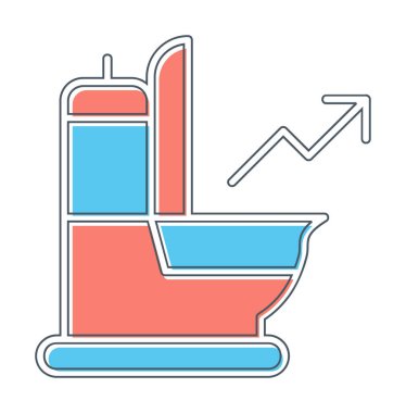 Ok simgesi vektör illüstrasyonlu idrar 