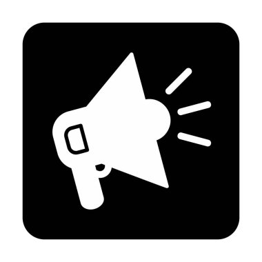 megafon ikonu. Hoparlör vektör illüstrasyonu. düz dizayn