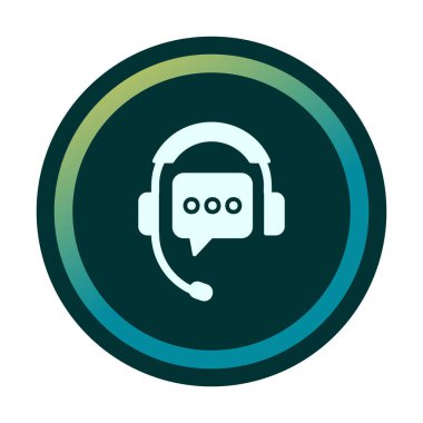 Basit Destek Hizmetleri simgesi, vektör illüstrasyonu