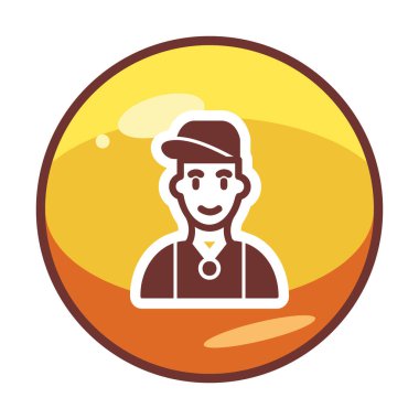 Hip Hop Man ikon vektör illüstrasyonu