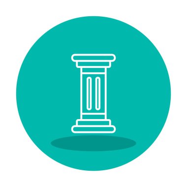 Sütun düz simgesinin vektör illüstrasyonu